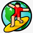 网上冲浪icon图标图标