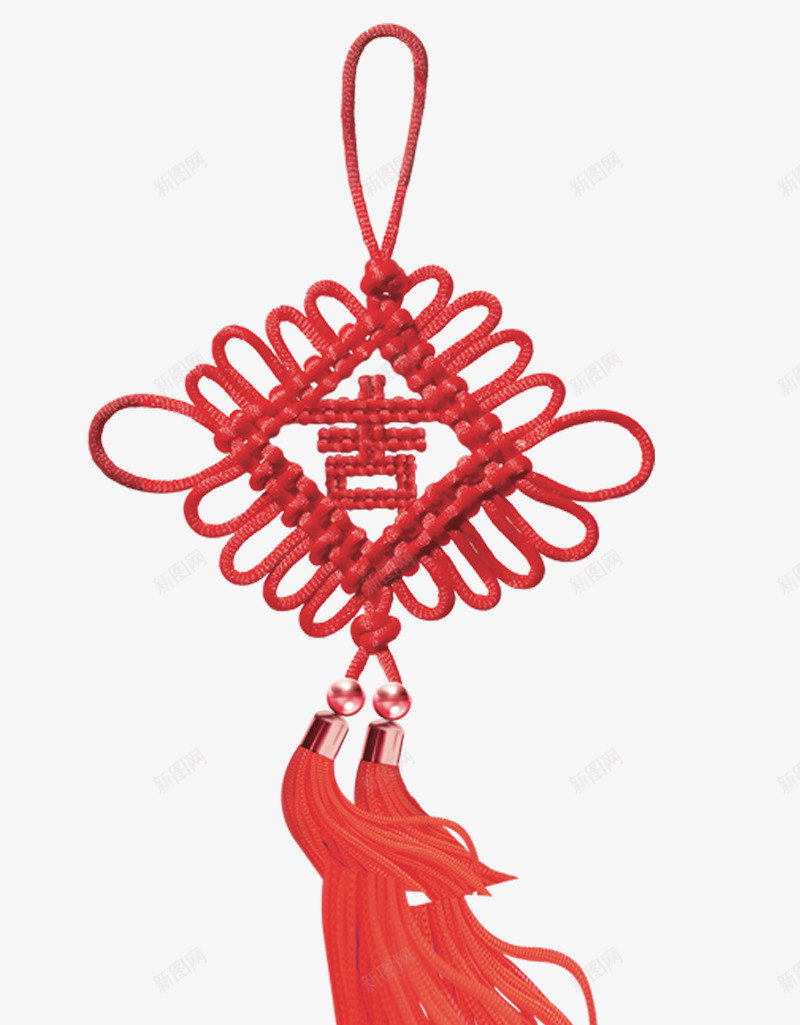 吉祥中国结png免抠素材_88icon https://88icon.com 中国结挂饰 产品实物 吉祥如意 红色中国结 红色流苏