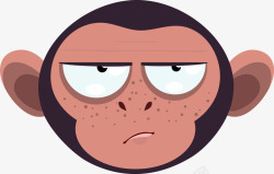 卡通猴子表情图矢量图素材