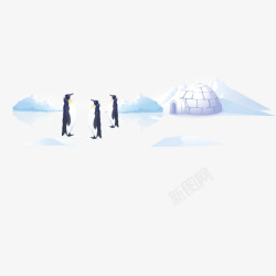 南极企鹅矢量图素材