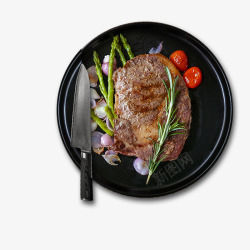 芦笋产品实物餐饮美味牛排高清图片