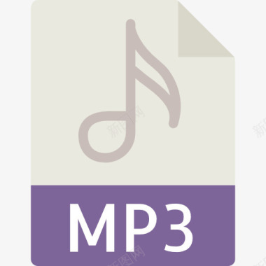 白色音符MP3图标图标