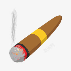 点燃生活热爱卡通点燃的雪茄插画高清图片