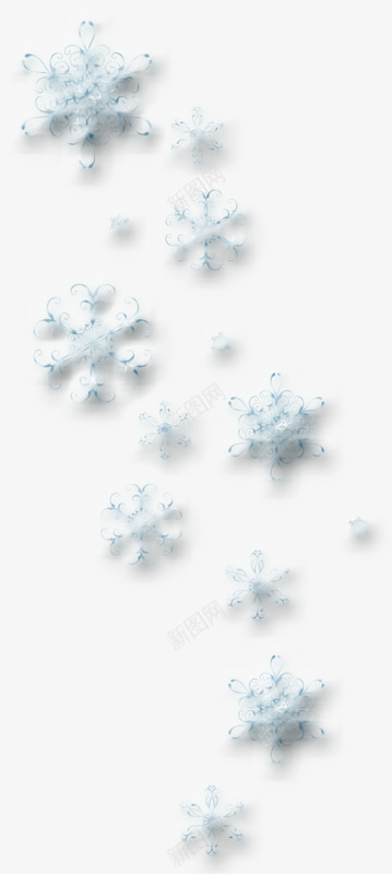 蓝色雪花装饰png免抠素材_88icon https://88icon.com 唯美 浅蓝色 漂浮 装饰 雪花