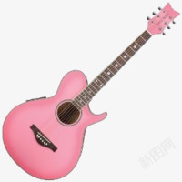 粉红吉他乐器素材
