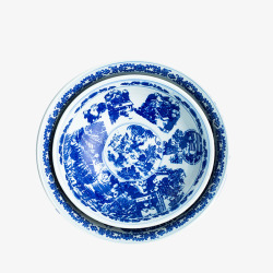 中国国传统手工艺产品实物中国风瓷器青花碗高清图片