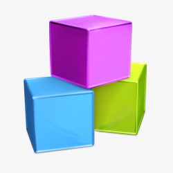 三色方块正方形素材