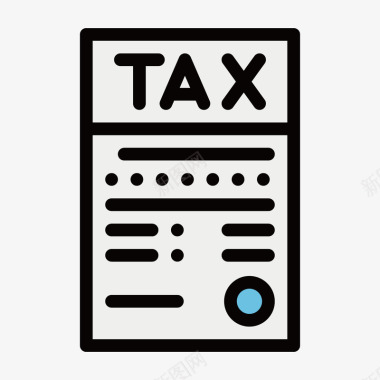 TAX账单矢量图图标图标