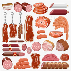 美味腊肠各种腊肉高清图片
