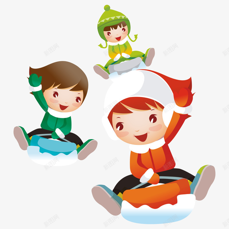 开心滑雪的三小小孩png免抠素材_88icon https://88icon.com 伙伴 假期愉快 卡通 小人 开心 愉快 户外 活动 滑雪 玩耍 运动 雪地 雪橇