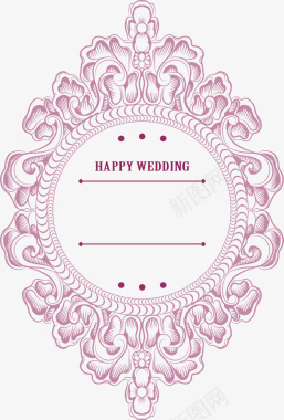 结婚素材精美花纹线条婚礼logo图标图标