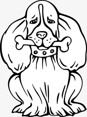 哈士奇狗手绘狗狗图标图标