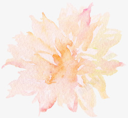 手绘菊花水彩素材