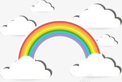 彩虹插图矢量图素材