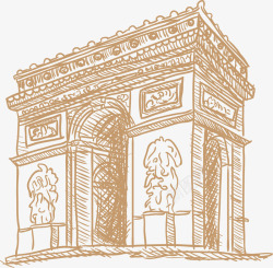 法国凯旋门法国巴黎凯旋门景点高清图片