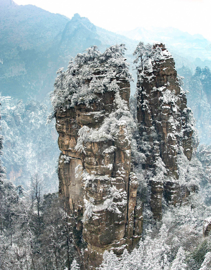 湘西风光png免抠素材_88icon https://88icon.com 张家界 景区 湘西 雪景