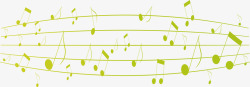 草绿色草绿色音乐五线谱矢量图高清图片