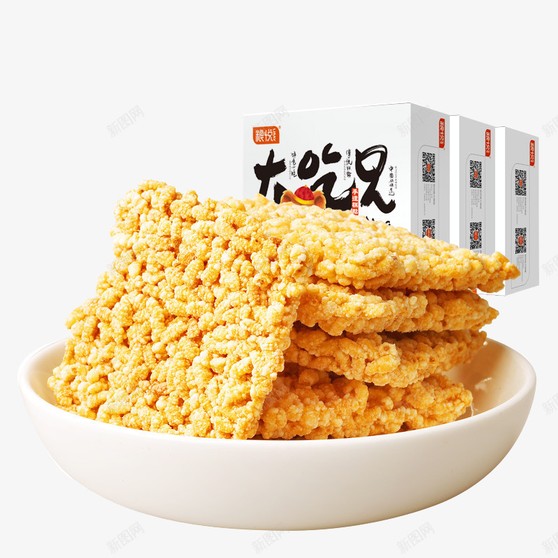 大吃兄锅巴png免抠素材_88icon https://88icon.com 产品实物 零食 黄色