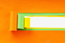 三色撕开的卷纸素材