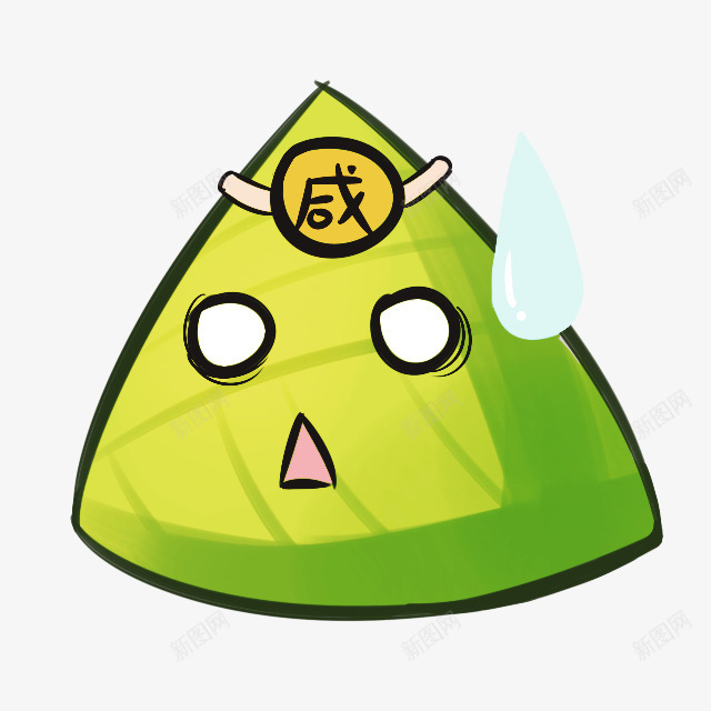 咸粽子表情卡通手绘png免抠素材_88icon https://88icon.com 卡通 卡通表情 粽子 表情