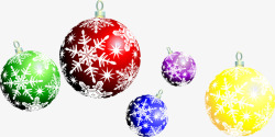 多色珠子圣诞彩球高清图片