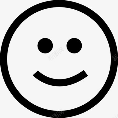 圆形UI快乐的微笑的表情的脸图标图标