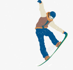 冬季滑雪场滑雪场滑雪的人矢量图高清图片