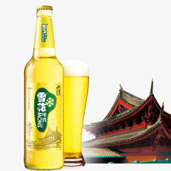 青岛纯生啤酒雪花啤酒高清图片