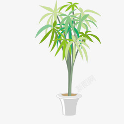 绿色盆栽矢量图素材