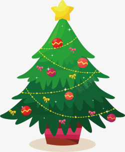 彩色小球挂饰圣诞树素材