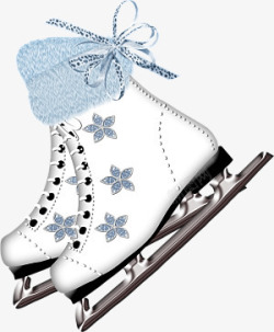 滑冰冰鞋白色溜冰鞋高清图片