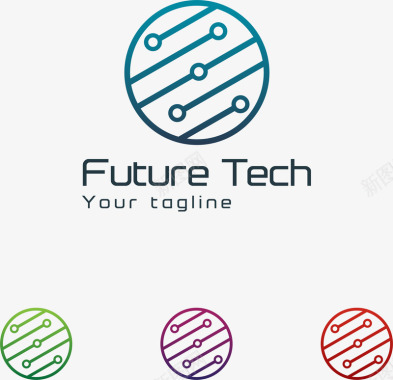 科技折线图公司标识logo图标图标