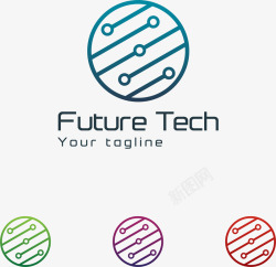 紫色科技感公司标识logo图标高清图片