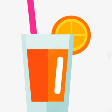 果汁旋风橙汁图标图标