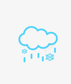 雪花符号有雨夹雪高清图片
