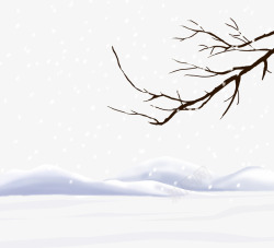 下雪天树枝下雪天的枯树枝高清图片