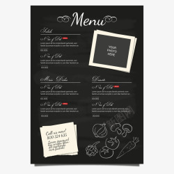 餐馆的菜单设计时尚餐厅菜单菜谱高清图片