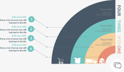 创意扁平半圆形分类占比矢量图素材