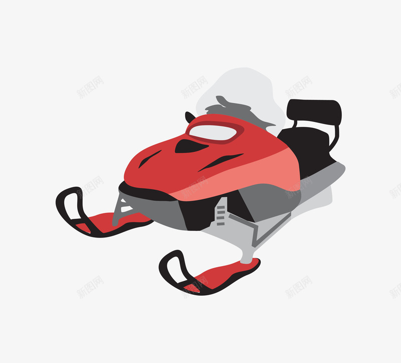 手绘卡通红色滑雪车png免抠素材_88icon https://88icon.com 娱乐 滑雪 滑雪场海报设计 滑雪车 红色 运动
