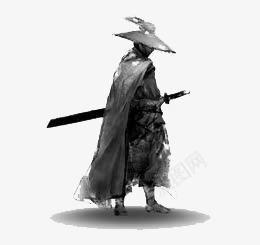 水墨画侠客png免抠素材_88icon https://88icon.com 中国风 侠客水墨画 侠肝义胆 剑 水墨 背剑 舞剑