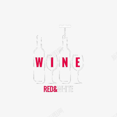 葡萄酒样品瓶手绘葡萄酒瓶图标图标