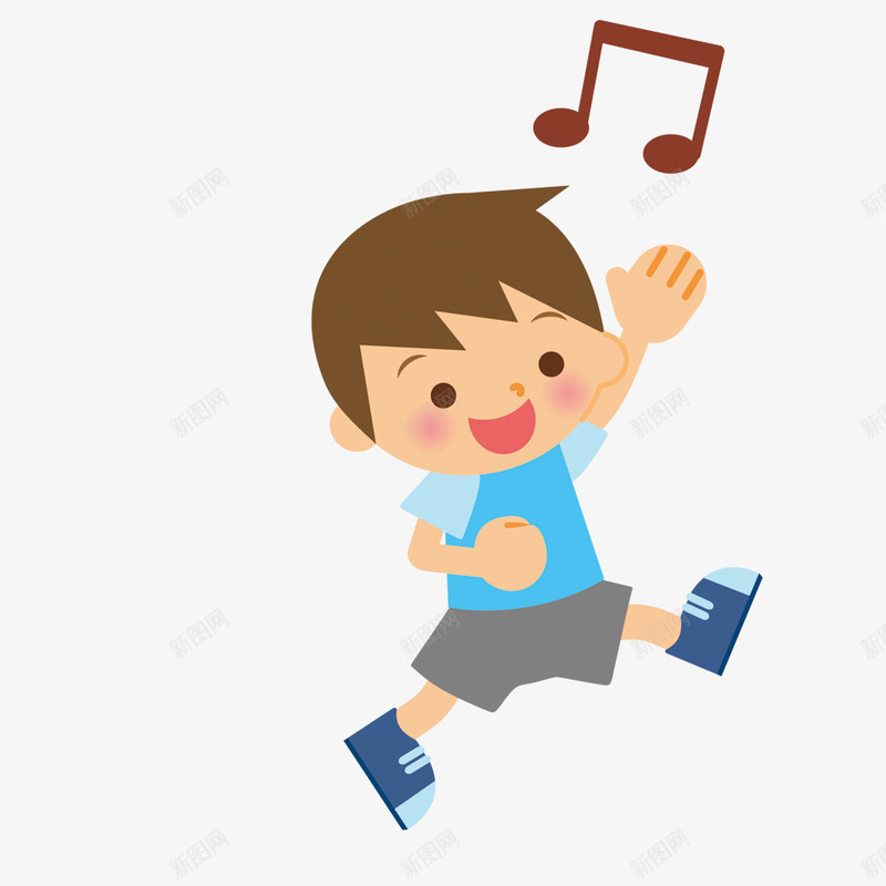 卡通唱歌的小男孩psd免抠素材_88icon https://88icon.com 世界儿歌日 人物设计 卡通 可爱 唱歌 男孩 音符