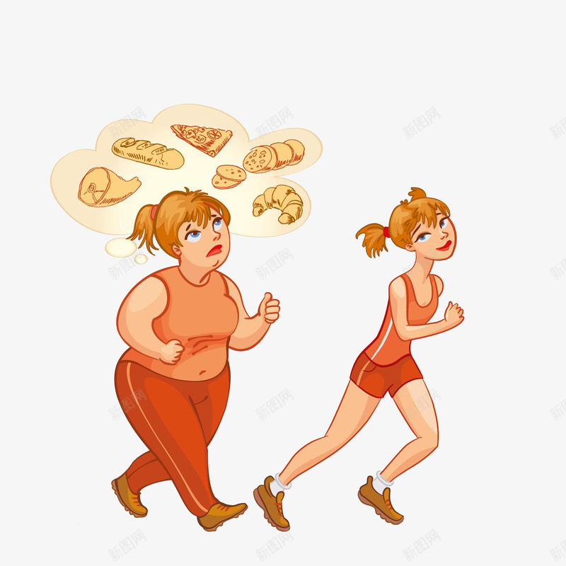 跑步减肥的女孩png免抠素材_88icon https://88icon.com 健康苗条的女孩 想着零食的女孩 跑步减肥的女孩 跑着的人