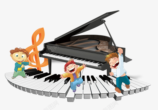 音乐psd免抠素材_88icon https://88icon.com 儿童 学生 小朋友音乐 钢琴 音乐 音符