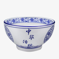 景德镇陶瓷产品实物中华传统字瓷器青花碗高清图片