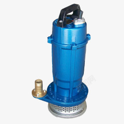 蓝色银色底座潜水泵素材