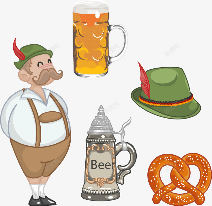德国啤酒节与元素png免抠素材_88icon https://88icon.com 啤酒节 德国