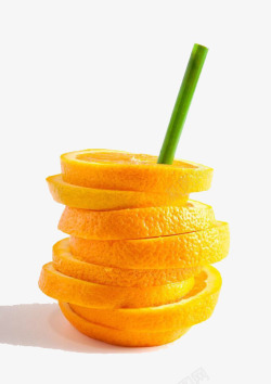 鲜橙片创意果汁高清图片