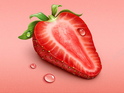 红色切开新鲜草莓png免抠素材_88icon https://88icon.com 切开 新鲜 红色 草莓 草莓剖面
