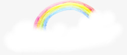 手绘小清新唯美彩虹装饰图案素材